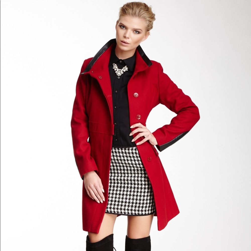 Via Spiga red wool coat